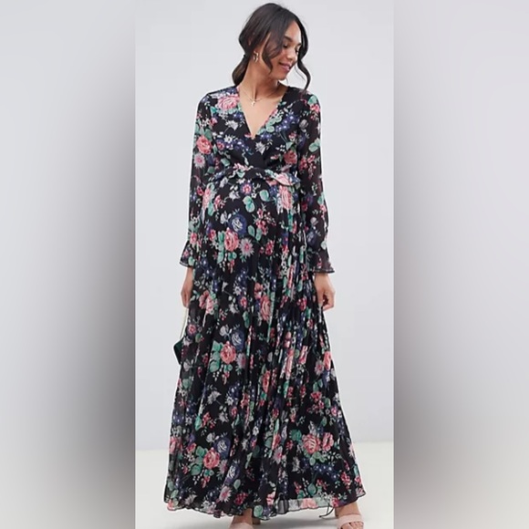 Floral maternity maxi dress - Picture 4 of 4